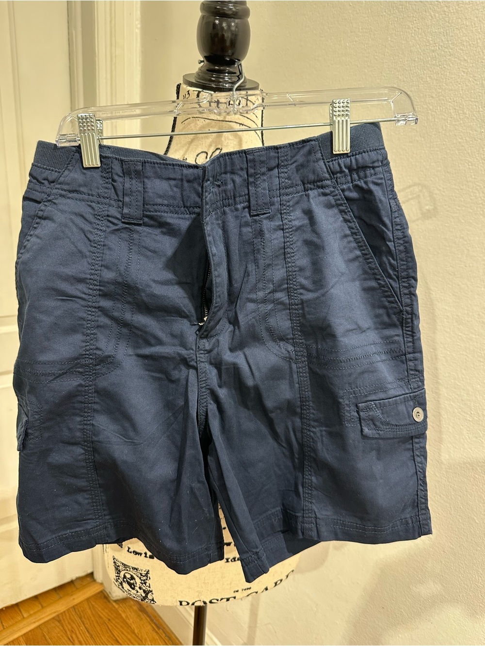Style & Co. Navy Cargo Shorts with Button Flap Pocket
